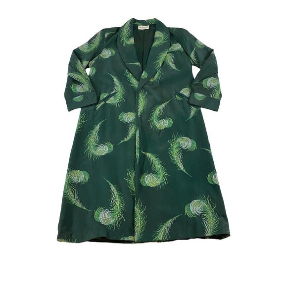 Cain Sloan Other - Vintage Cain Sloan Peacock Green Dressing Coat - L/XL